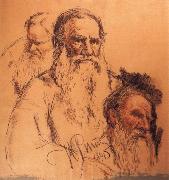 Ilya Repin Repin-s  pencil sketch oil